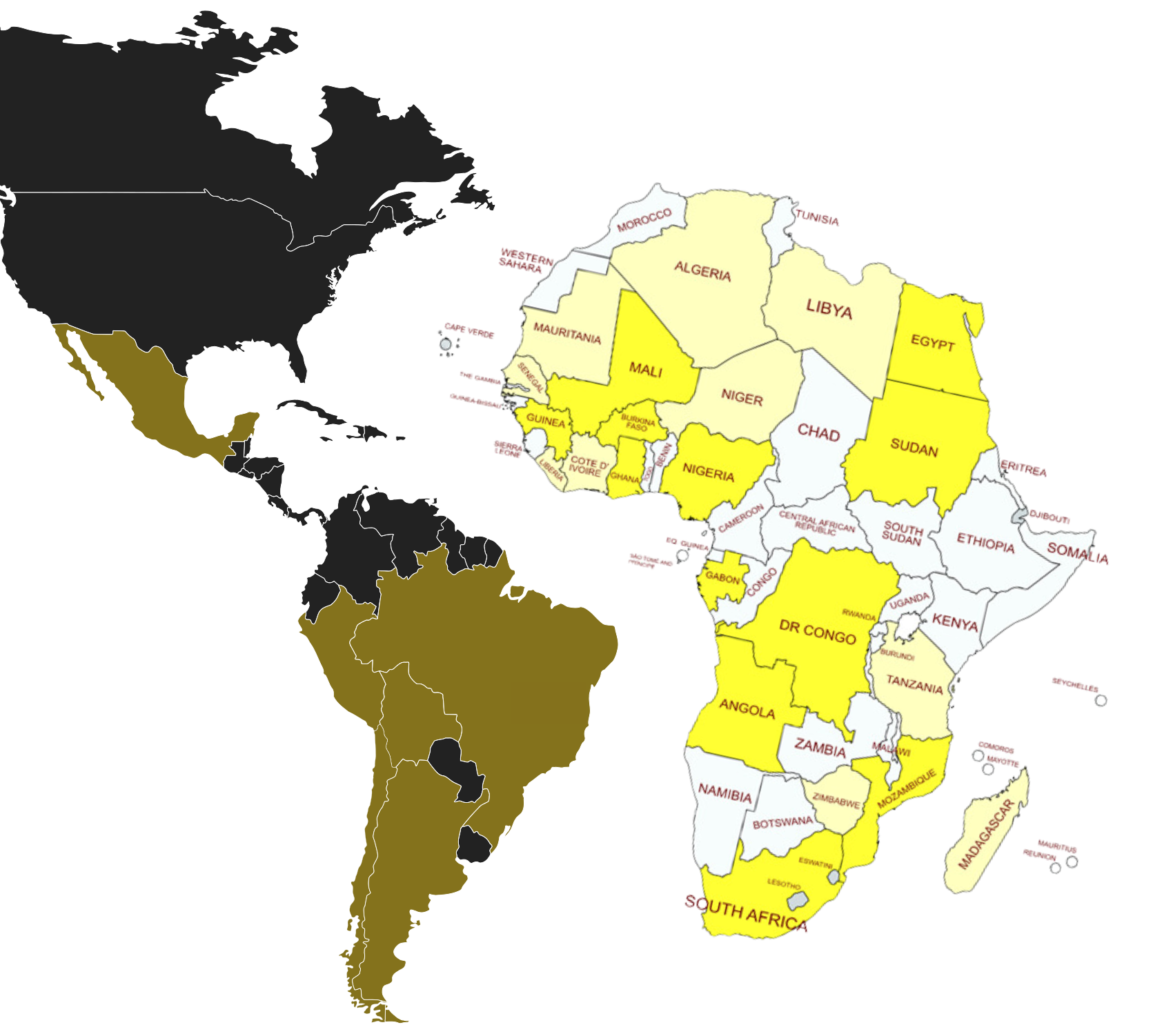 Africa America Map